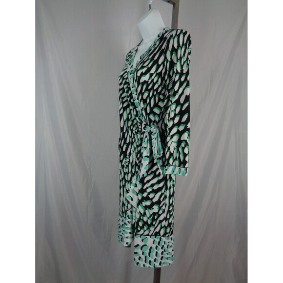 BCBG MaxAzria Black Green Adele Wrap Dress Size Small - Picture 3 of 12